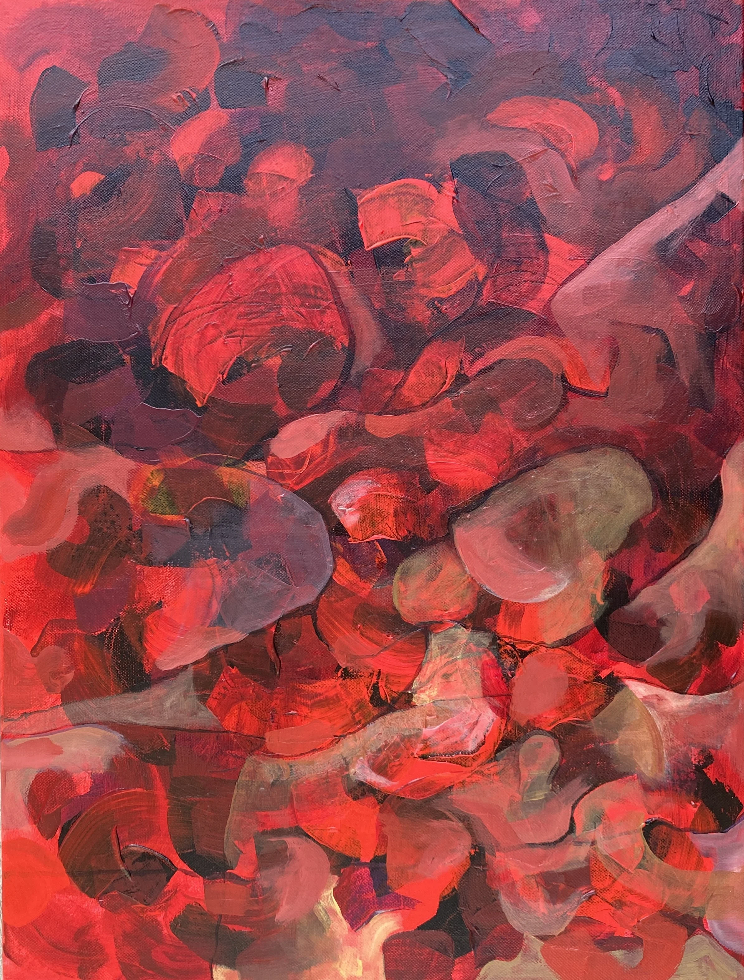 Roiling insides | acrylic on canvas, 24"x18"