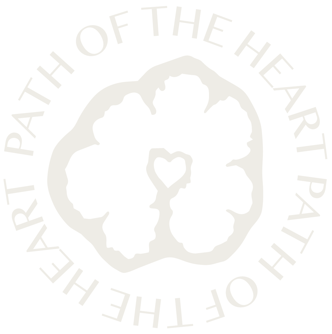 Black and white logo with a peace sign in the shape of a flower with a heart in the center, and text around it that reads 'PART THE EARTH, PART THE EARTH, PART THE EARTH, PART THE EARTH, PART THE EARTH, PART THE EARTH, PART THE EARTH, PART THE EARTH'.