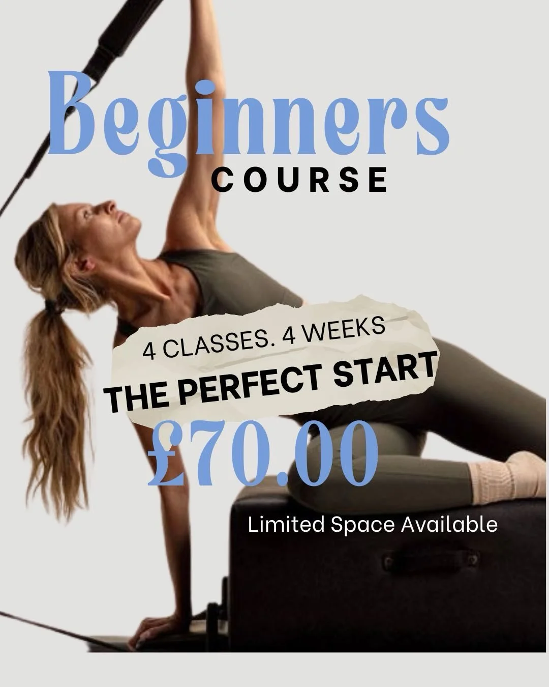 ✨ NEW BEGINNERS REFORMER COURSE ✨

Thinking about trying Reformer Pilates but not sure where to start? This course is designed especially for complete beginners or anyone wanting to build confidence and learn the foundations of Reformer Pilates in a 