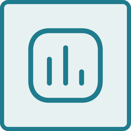 The image shows a teal background with the power button icon in the center.