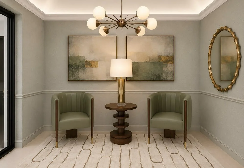 Proposed residential lobby redesign focused on creating a more elevated welcoming and modern arrival experience. 

Soft textures, sculptural lighting, warm woods, and layered neutrals designed to feel timeless, refined and inviting ✨ 

#interiordesig