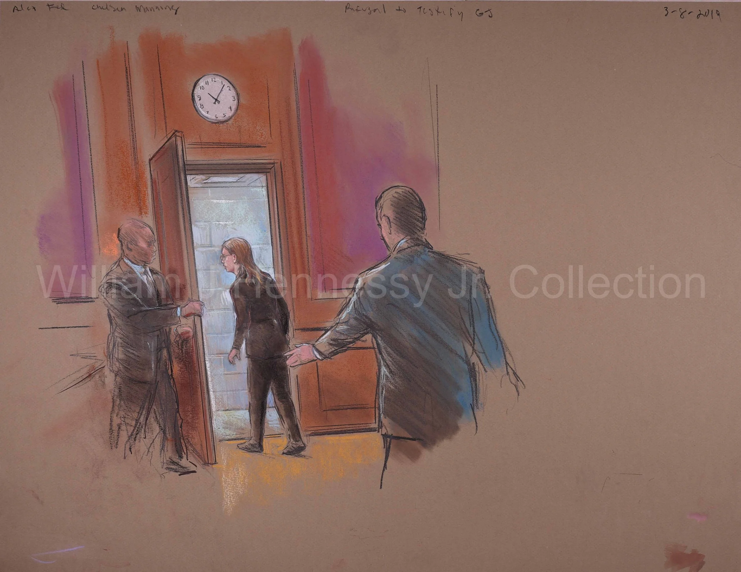 United States v. Bradley Manning (2012).U.S Army Office of Special Trial Counsel (OSTC) Field Office, Circuit 1. Pastel on paper, 20x26. 
