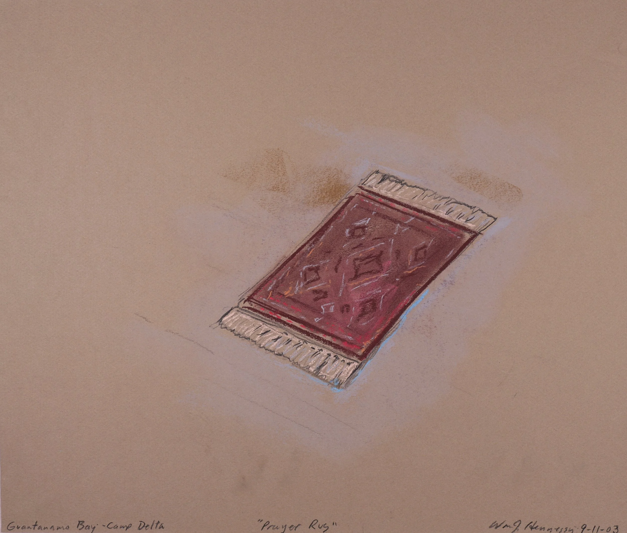 Guantánamo Bay Series (2003). Guantánamo Bay, Cuba. Pastel on paper, 20x26. 