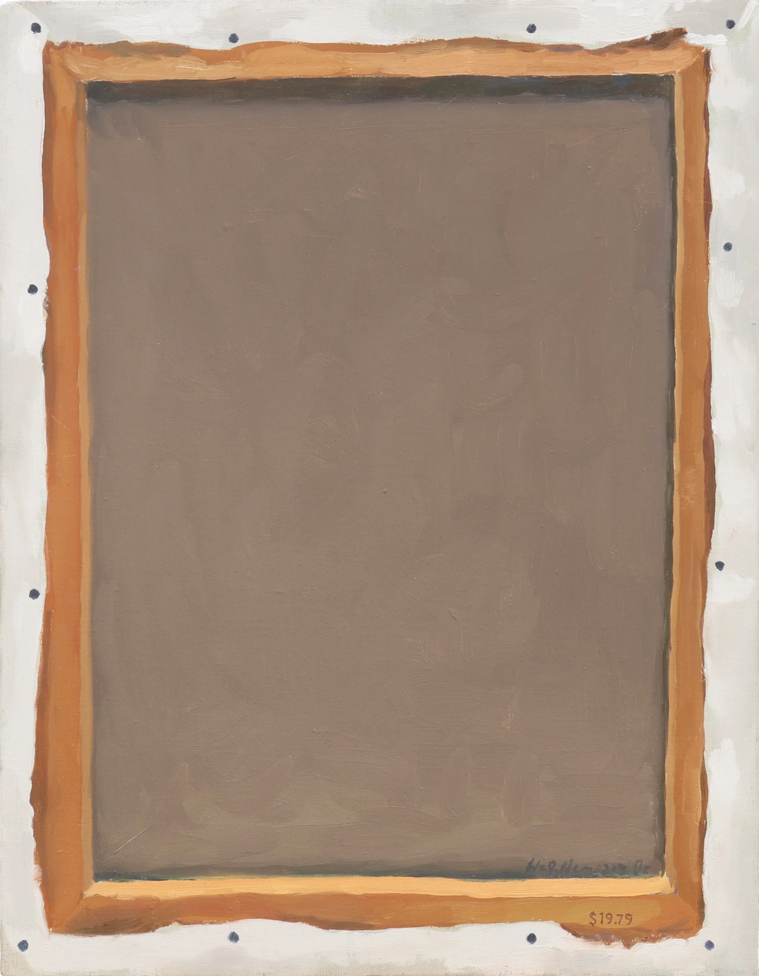 Back of a Canvas (1979). Oil on canvas, 14x18.