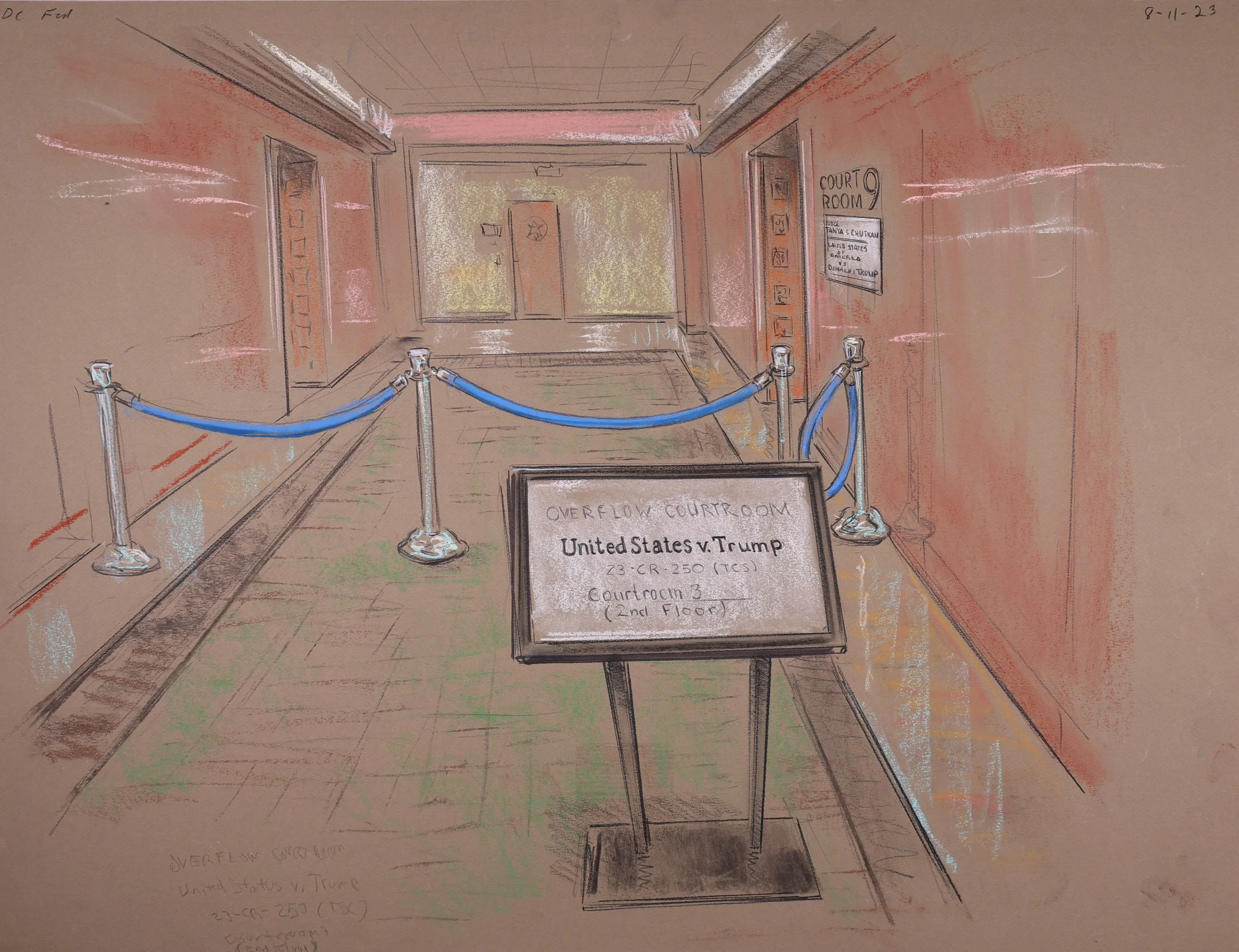 Trump v. the January 6th Committee and Testimony Requests (2024). Pastel on Paper, 20x26.