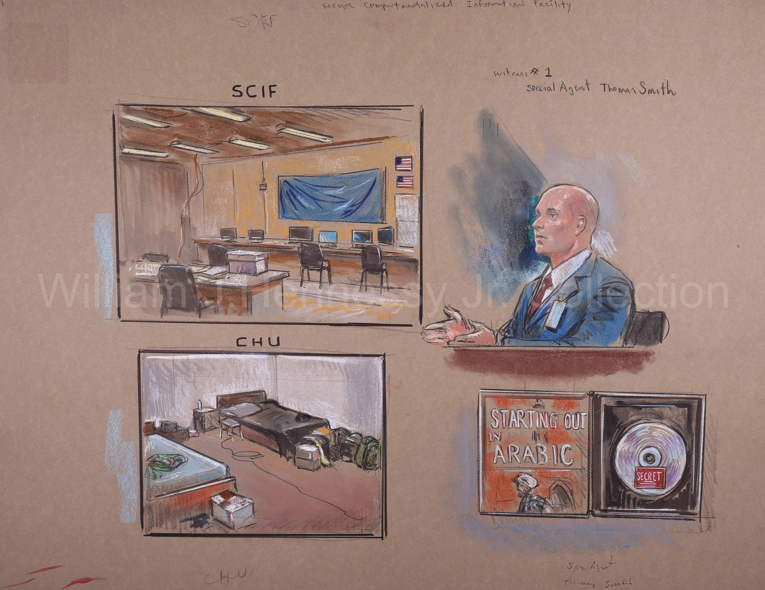 United States v. Bradley Manning (2012).U.S Army Office of Special Trial Counsel (OSTC) Field Office, Circuit 1. Pastel on paper, 20x26. 