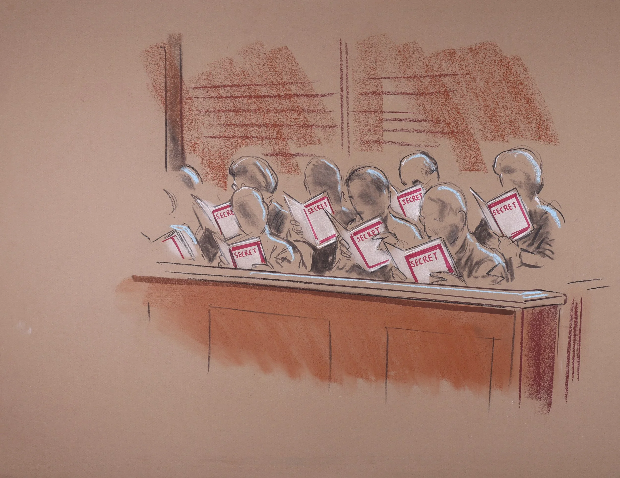 United States v. Zacarius Moussaoui (2006). United States District Court for the Eastern District of Virginia. Pastel on paper, 20x26. 