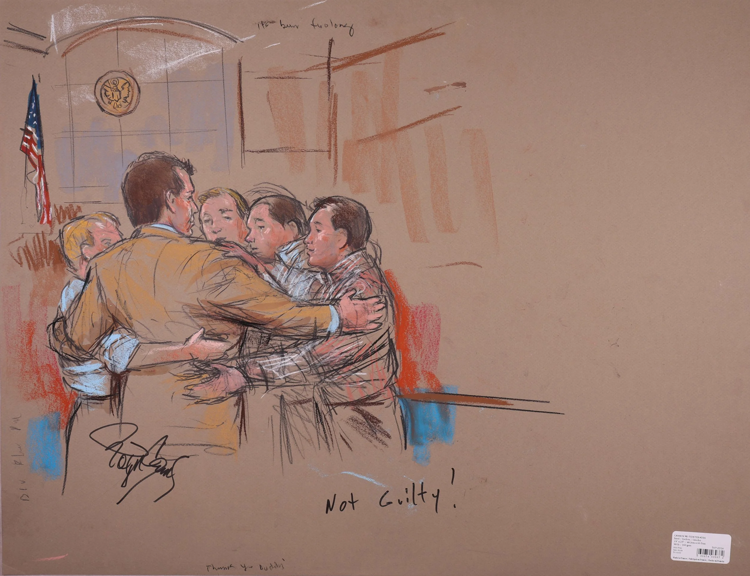 United States v. Roger Clemens (2011). United States District Court for the District of Columbia. Pastel on paper, 20x26. 