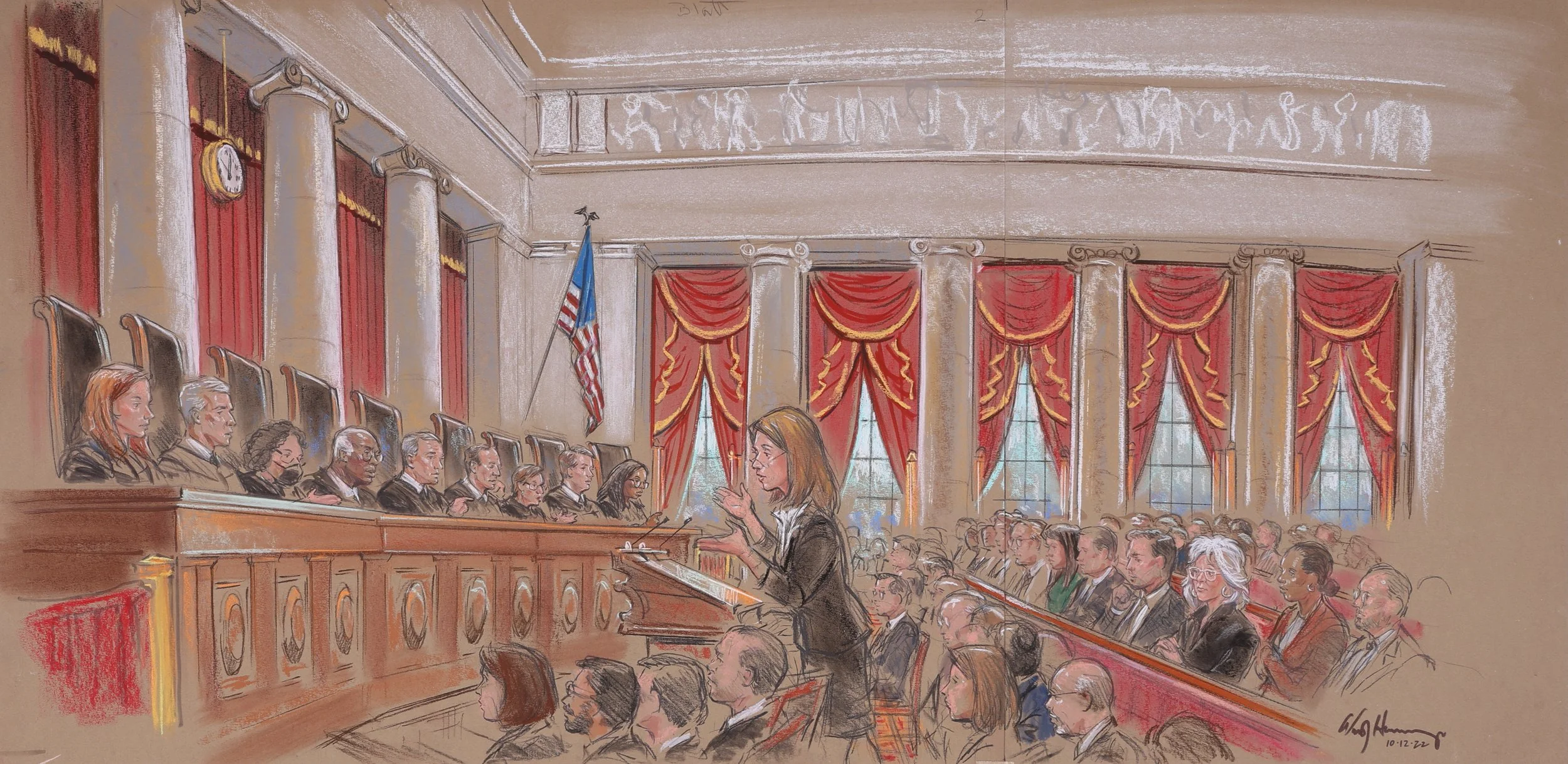 Andy Warhol Foundation for the Visual Arts v. Lynn Goldsmith (2022). Supreme Court of the United States. Pastel on paper, 20x26. 