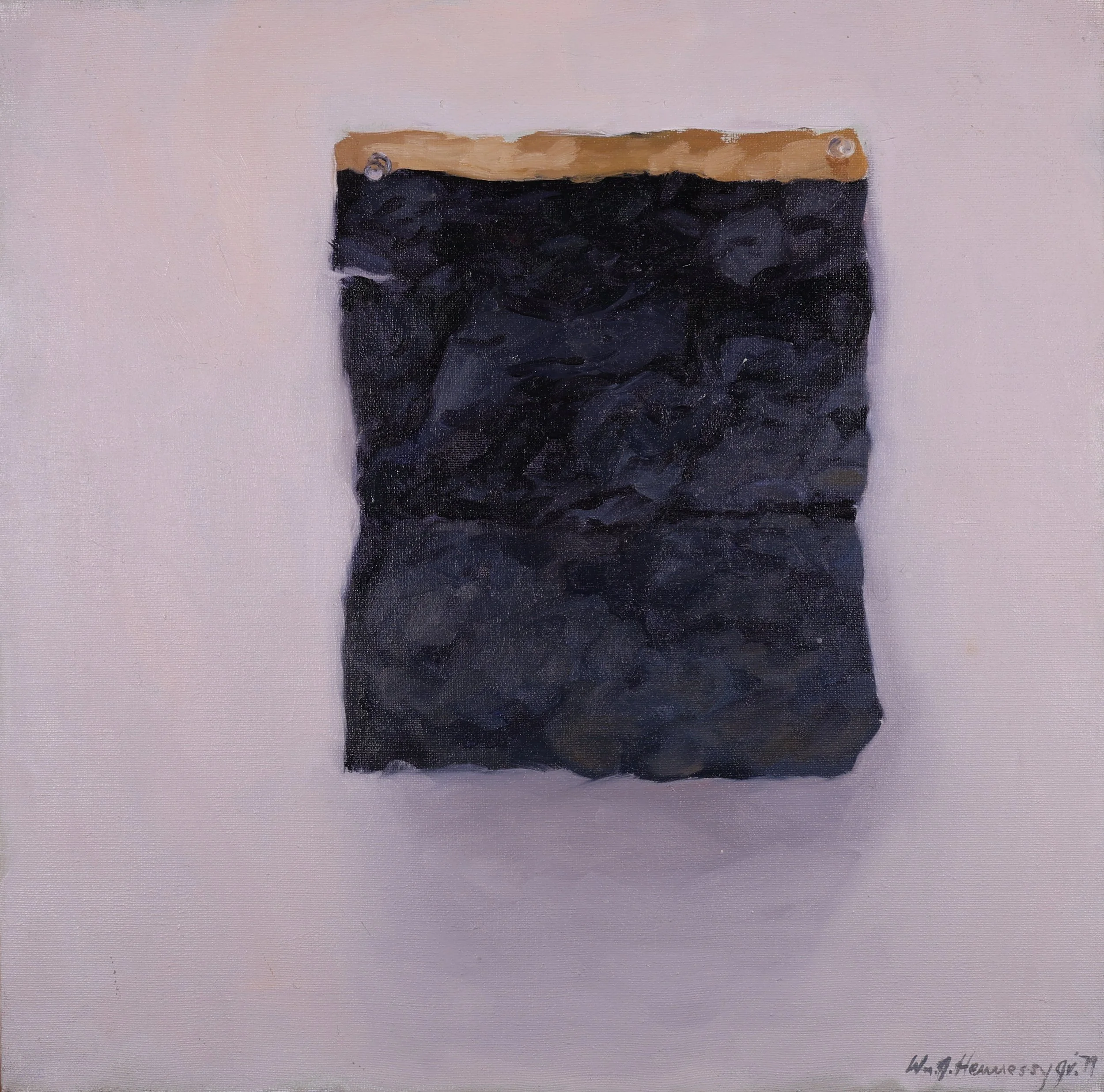 Carbon Paper (1979). Oil on canvas, 18x18.