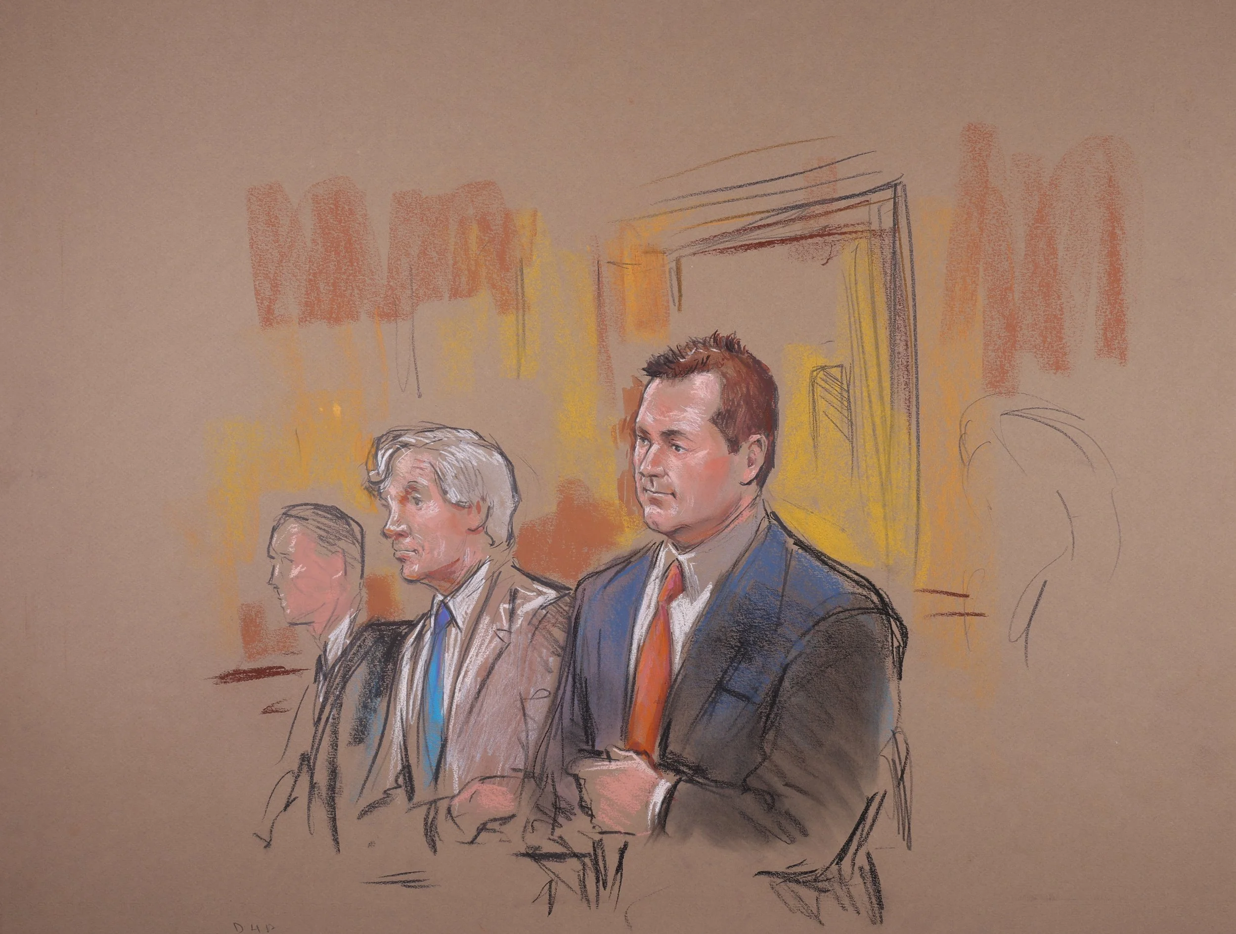 United States v. Roger Clemens (2011). United States District Court for the District of Columbia. Pastel on paper, 20x26. 