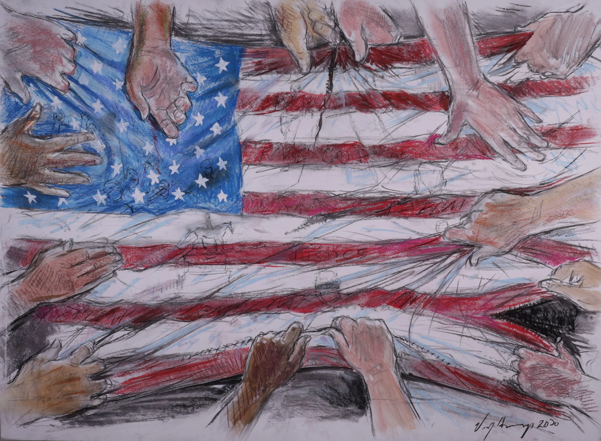 Untitled (2020). Pastel on Paper, 22x30.