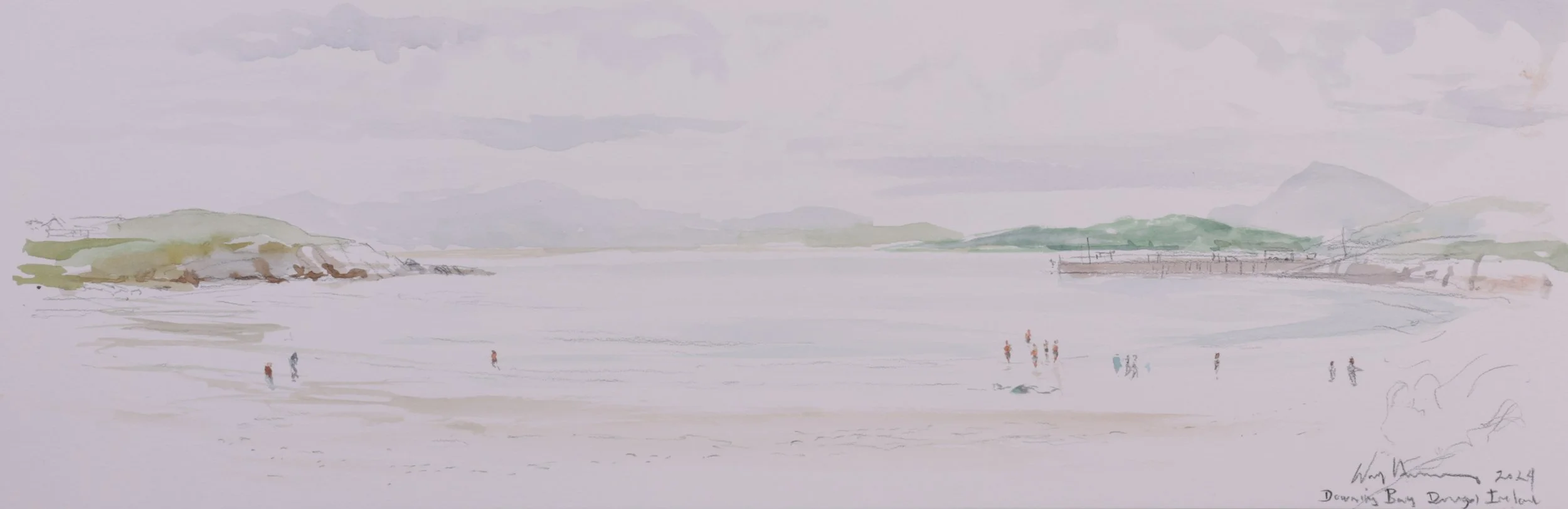 Downing Bay, Donegal (2024). Watercolor on Paper, 12x18.