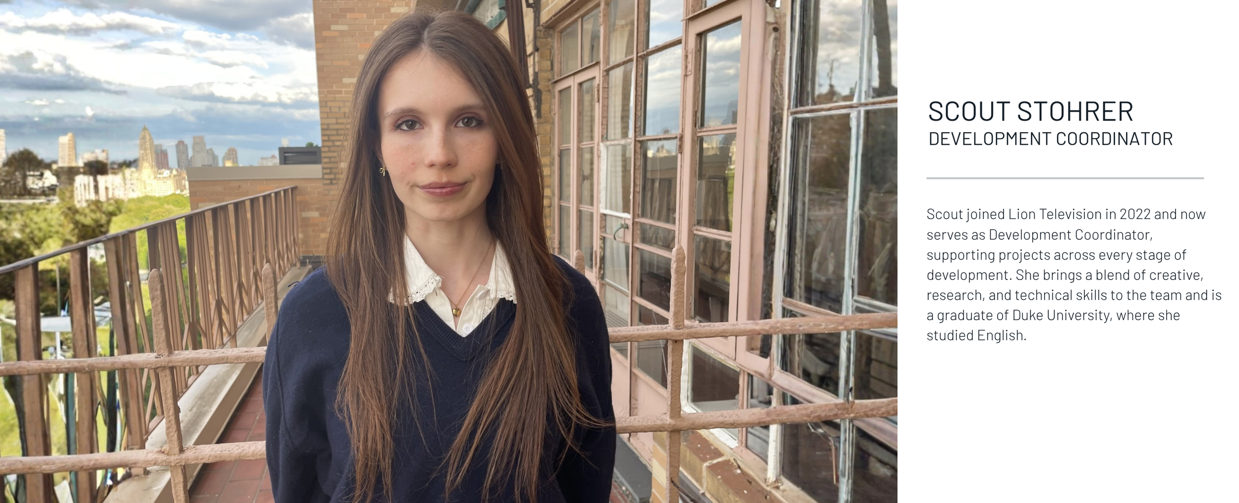 Scout Stohrer, Development Coordinator