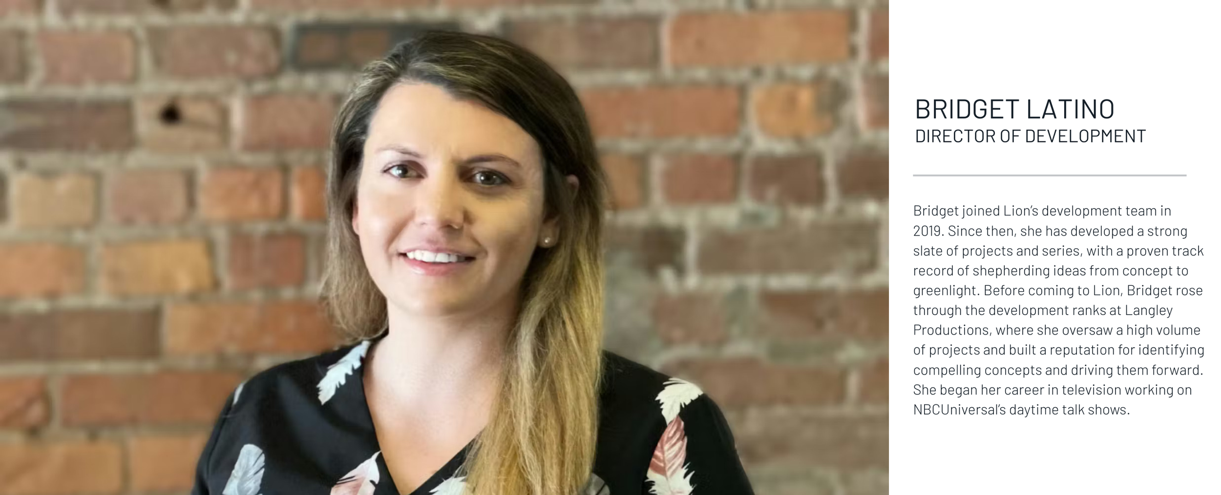 Bridget Latino, Director of Development
