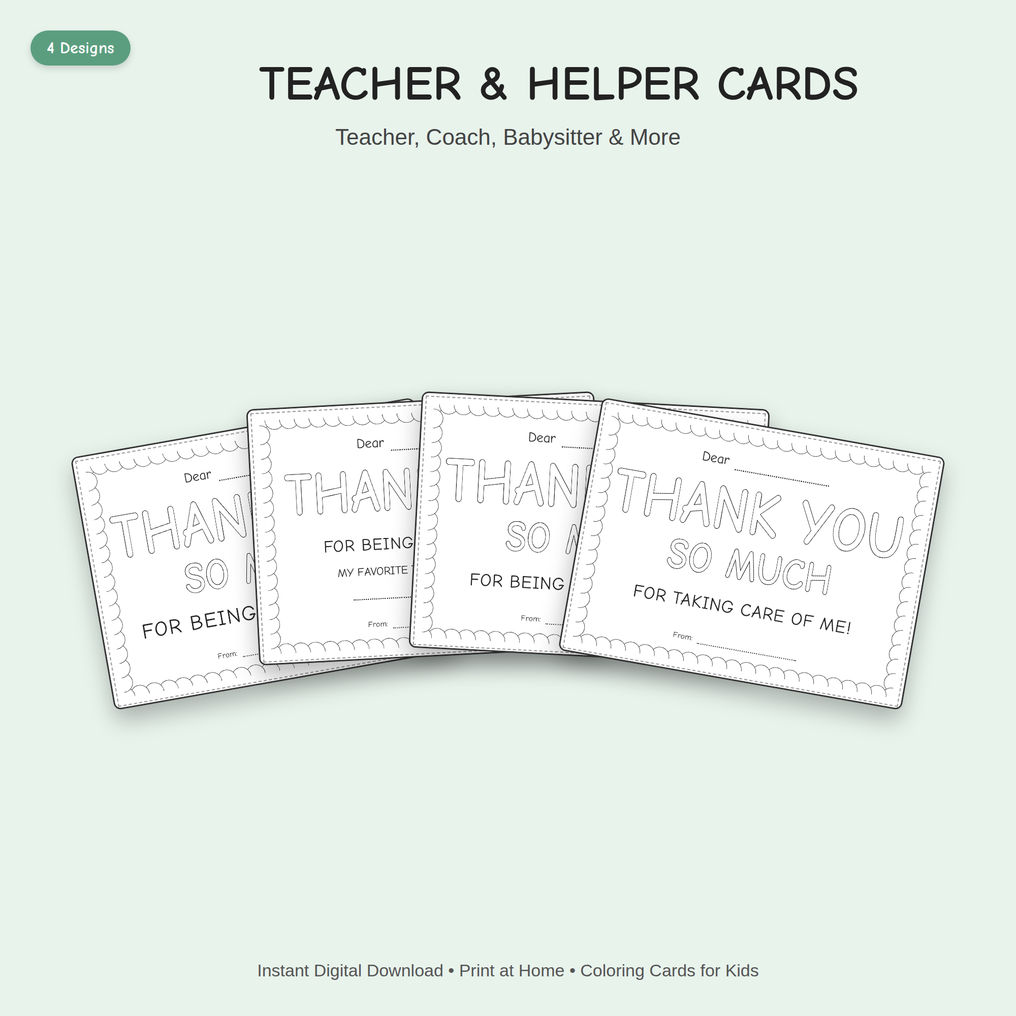 Helper Thank You Card Bundle