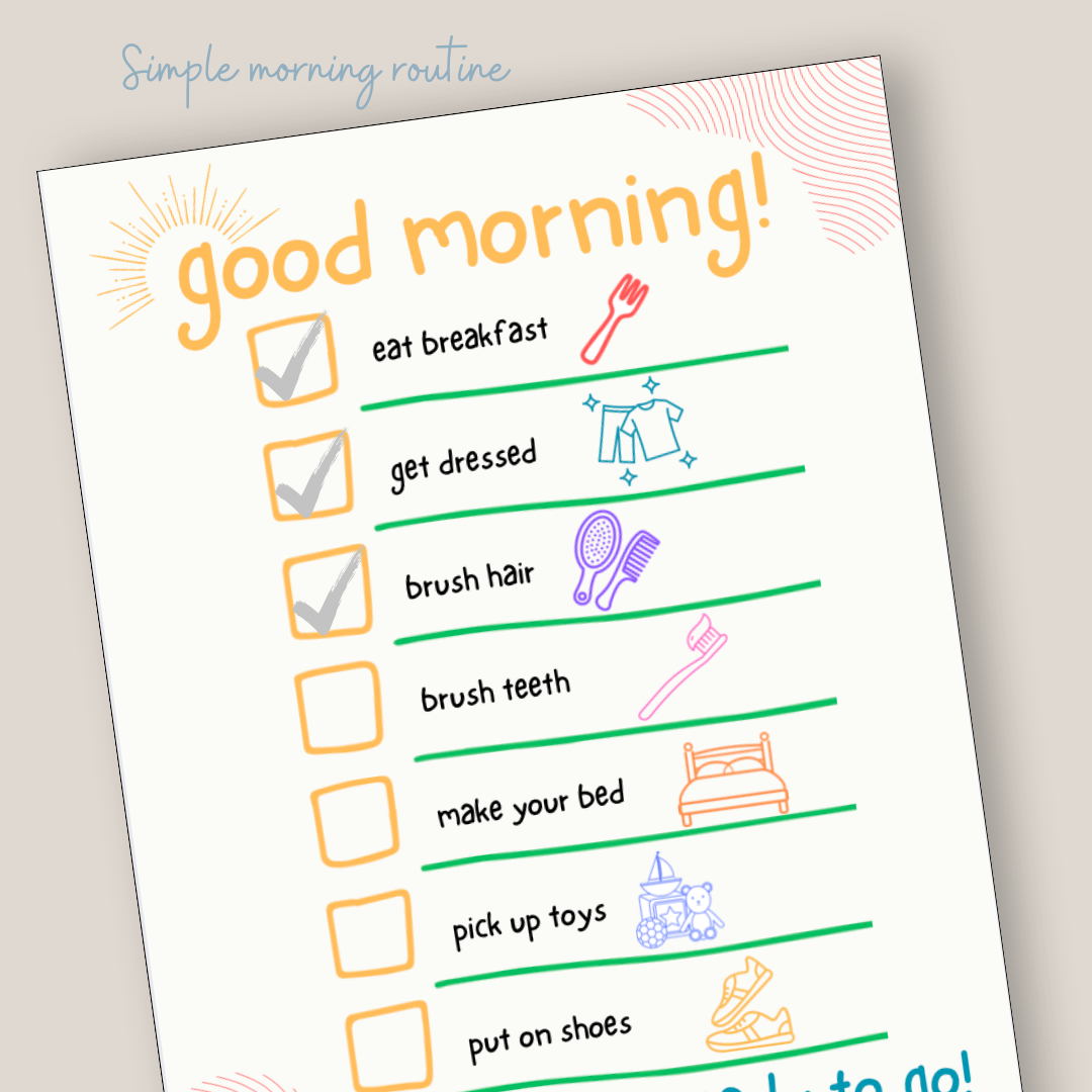 Kids' Morning Checklist: Simple Daily Routine