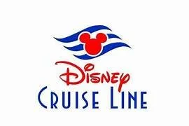 Disney Cruise Line logo featuring a stylized Mickey Mouse head with blue and red wave elements.