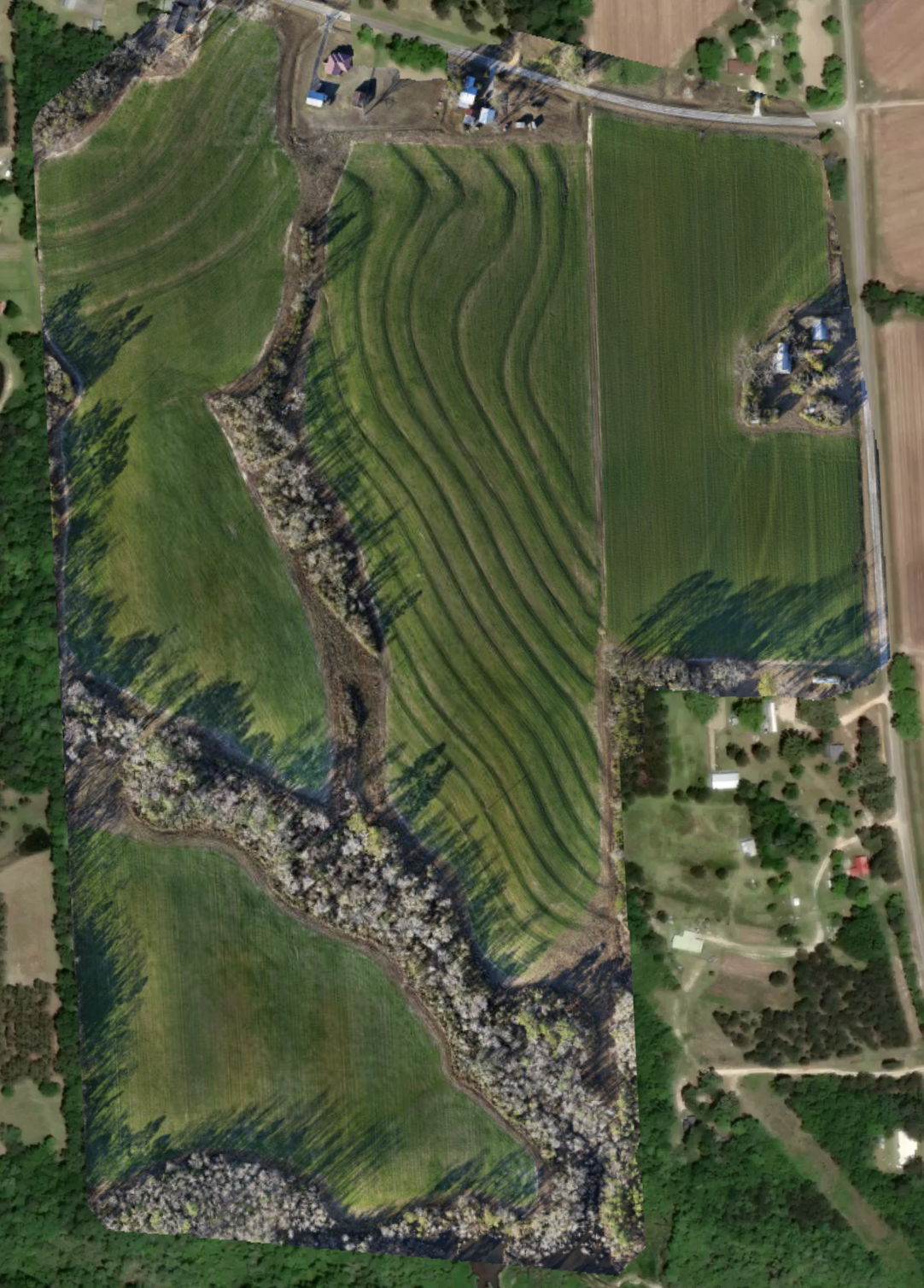Blended imagery of high resolution orthomosaic mapping to update "Satellite"  boundary images.