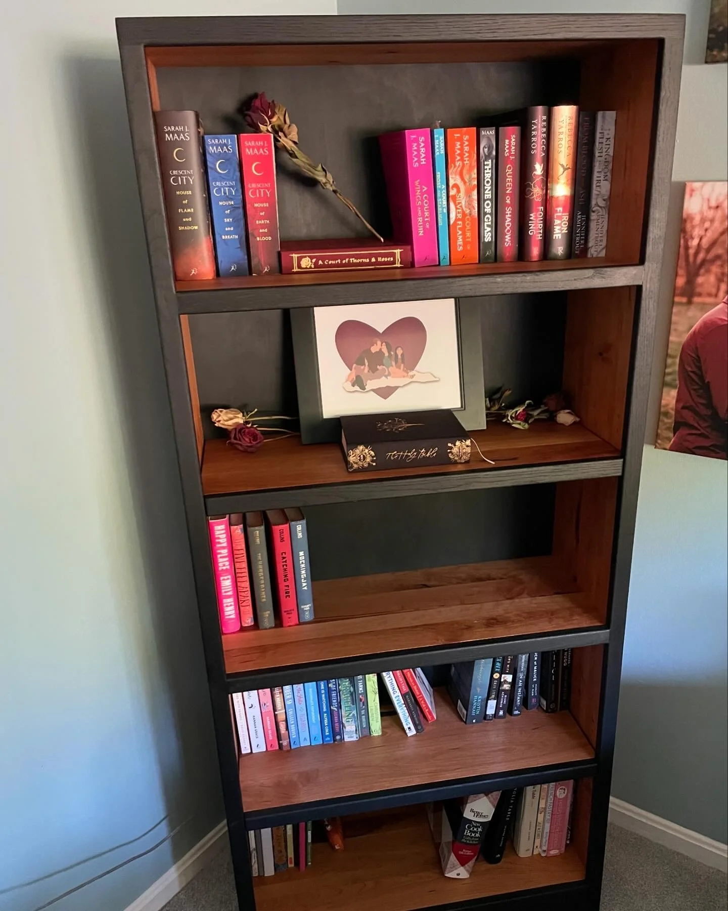Cherry and Oak Bookshelf