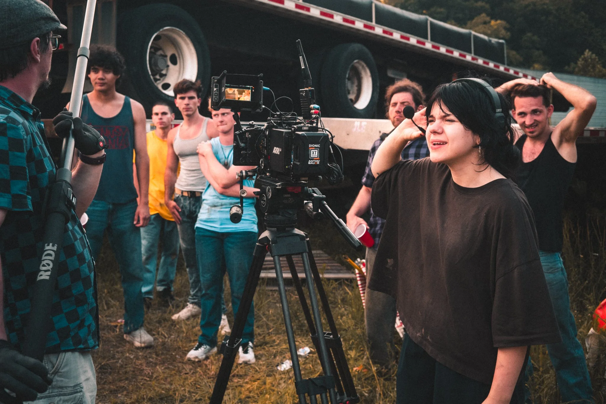 DP Melanie Skoupil (RIGHT) ready to shoot. 