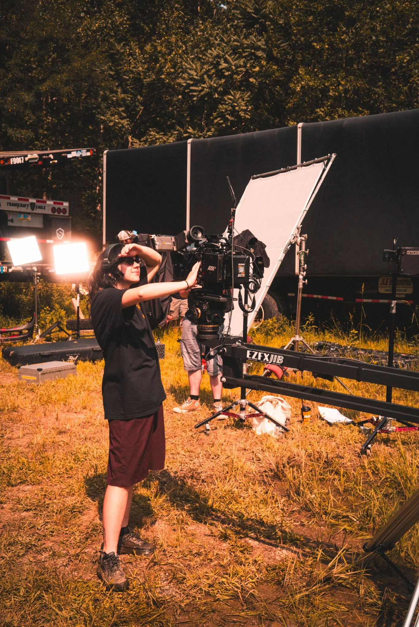 DP Melanie Skoupil prepping the shot. 