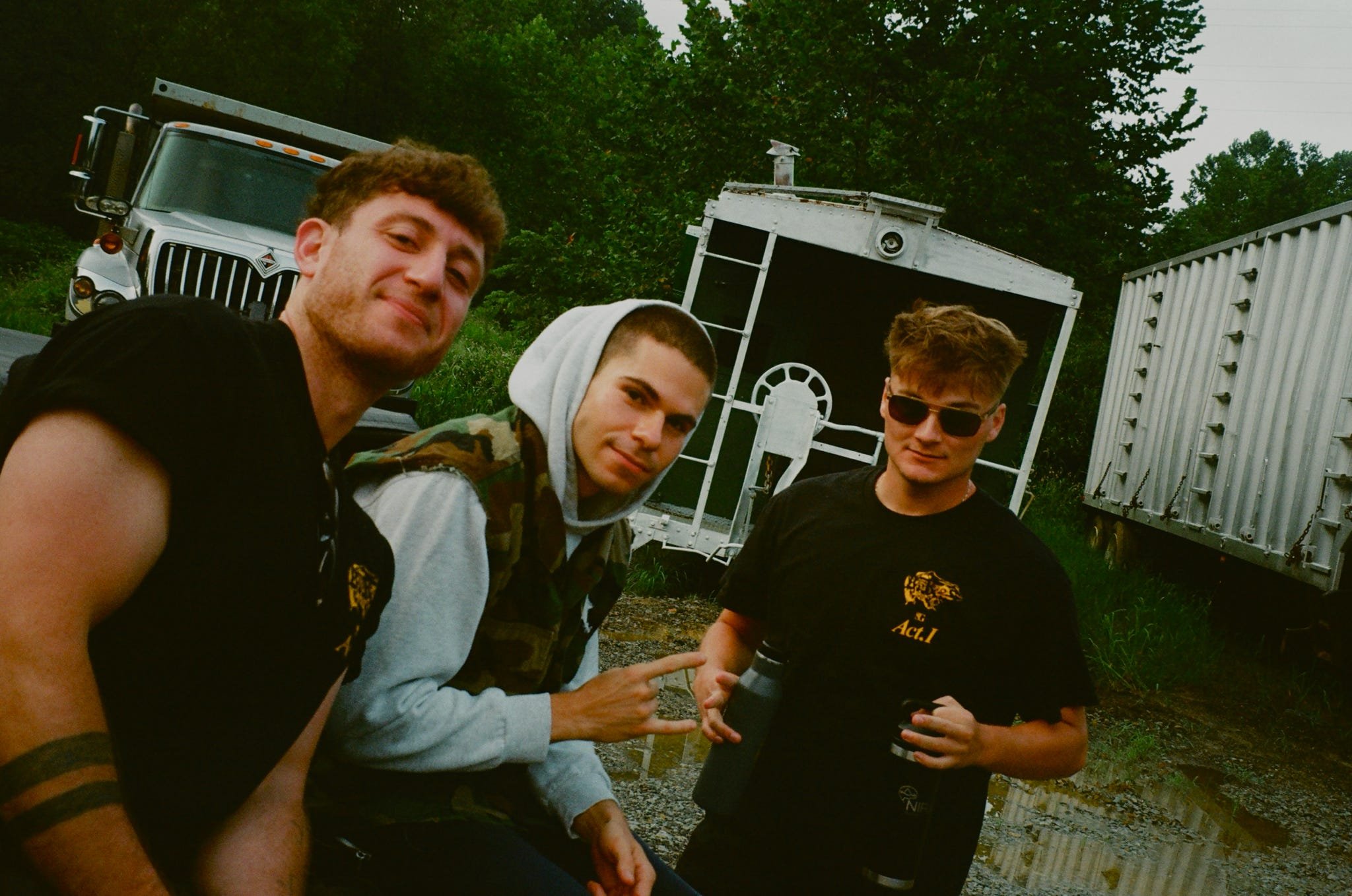 Stunt Coordinator Umi (LEFT), Nicholas Ceniti (CENTER), & Director Constantine Kontos (RIGHT), Prior to shooting. 