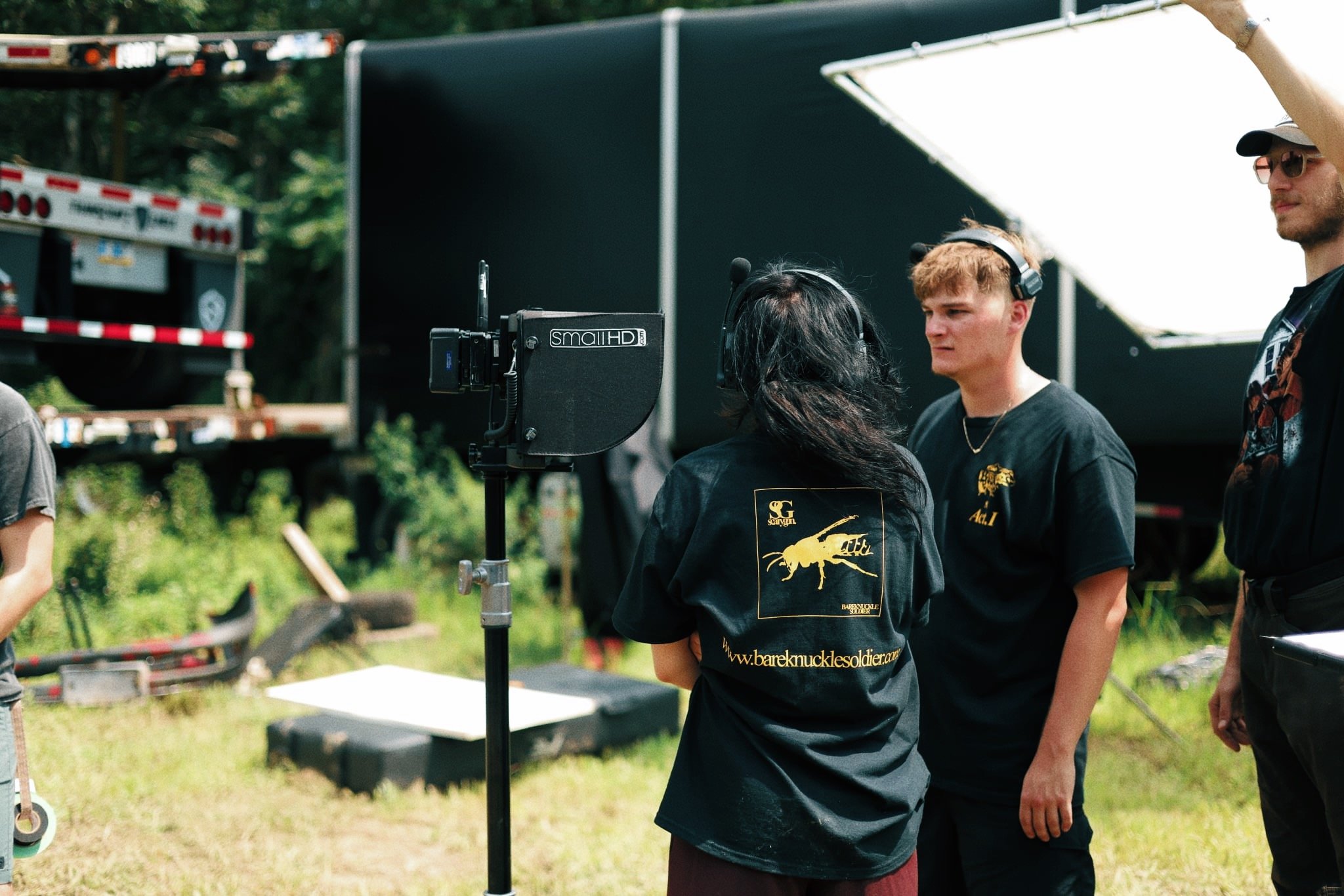 DP Melanie Skoupil (LEFT) & Director Constantine Kontos (RIGHT), figuring it all out.  