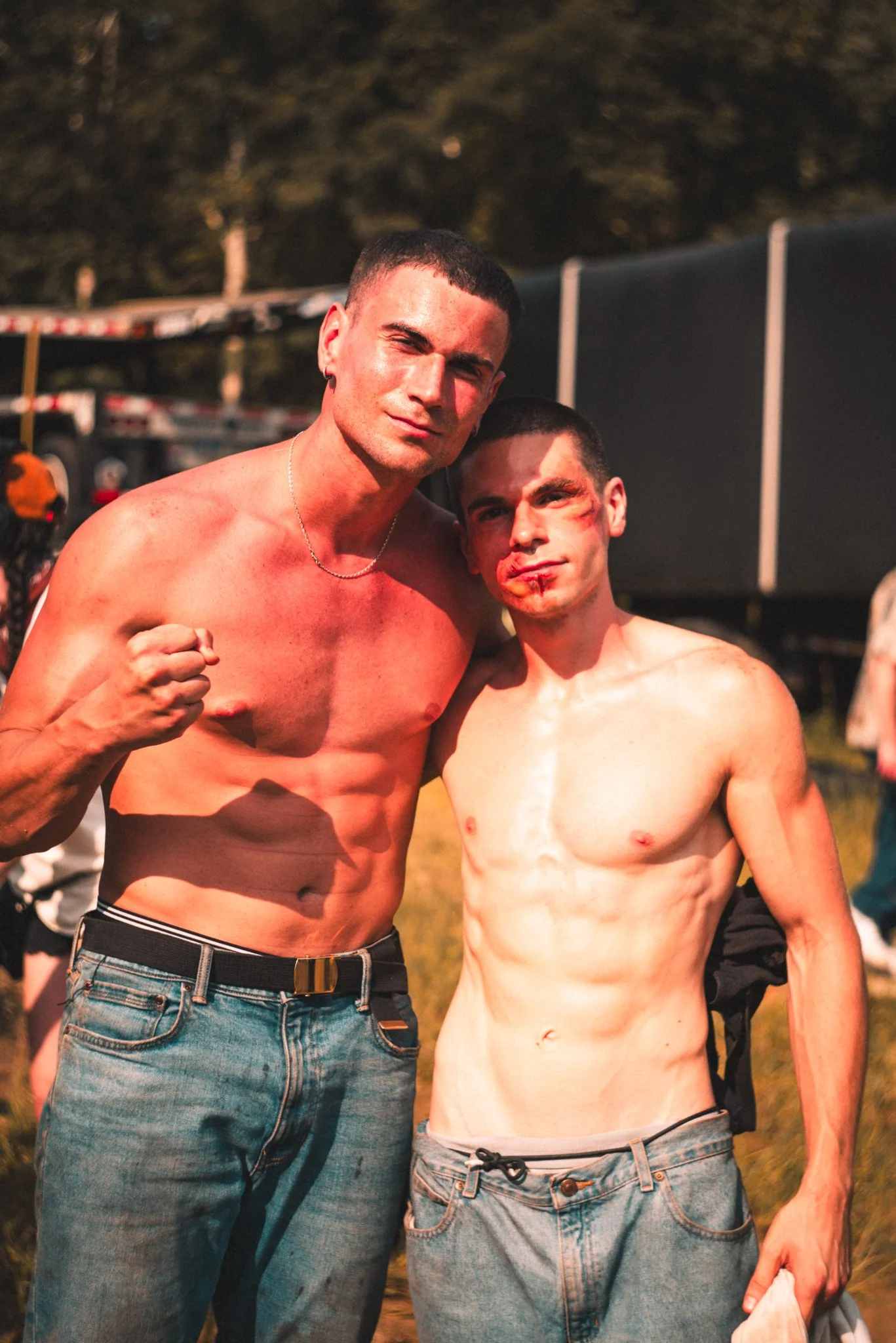 Actors Elijah Santoro (LEFT) & Nicholas Ceniti (RIGHT) after shoot. 
