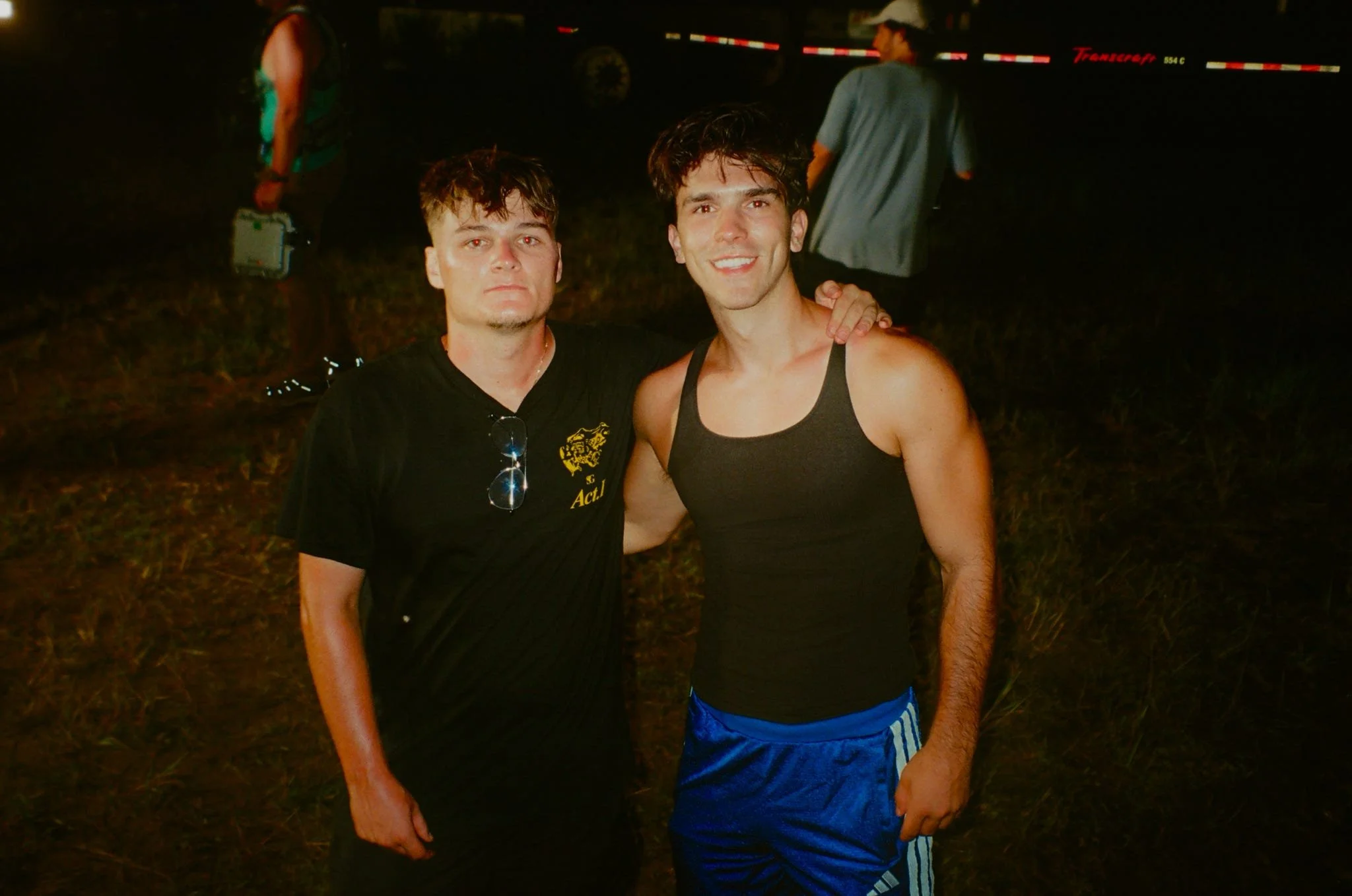 Director Constantine Kontos w/ Justin Stanek after shooting for Act I. officially wrapped.