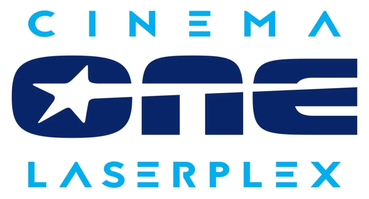 The logo for Cinema Zero Laserplex featuring the word 'Cinema' at the top and 'Laserplex' at the bottom, with a stylized 'Zero' in the middle that includes a star inside the zero.