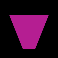 Purple inverted triangle on a black background.