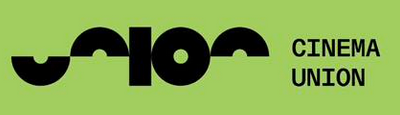 Logo of Cinema Union with stylized text on a green background.