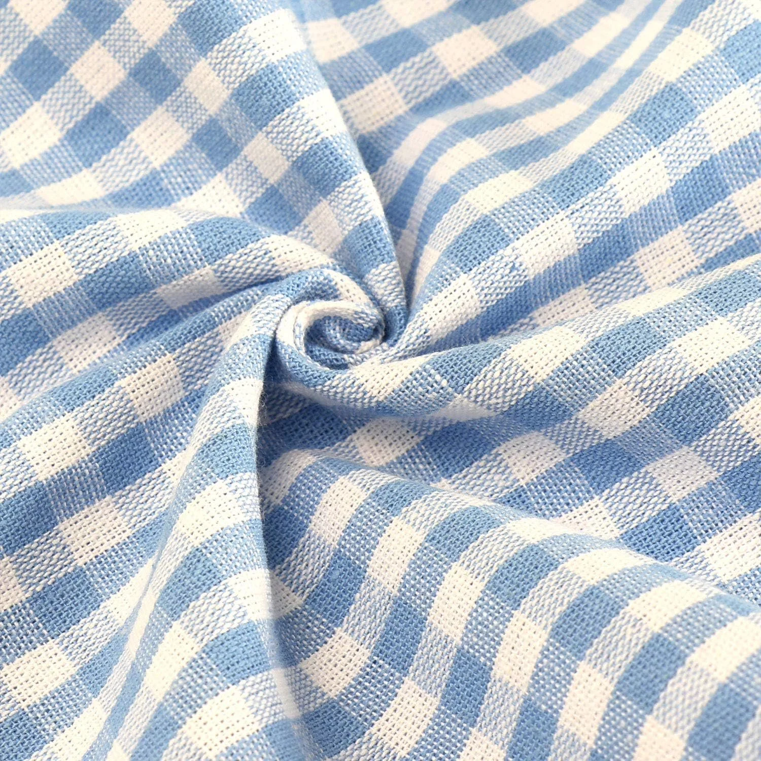 Blue Gingham Kids Tablecloth Rental
