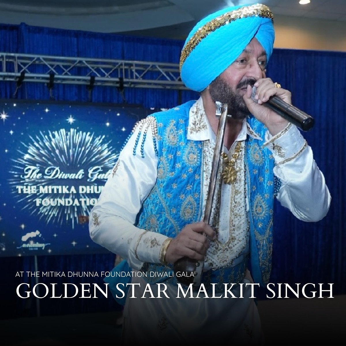 A legendary performance by Golden Star Malkit Singh at the Mitika Dhunna Foundation Diwali Gala.
An unforgettable night of music, culture, and celebration.