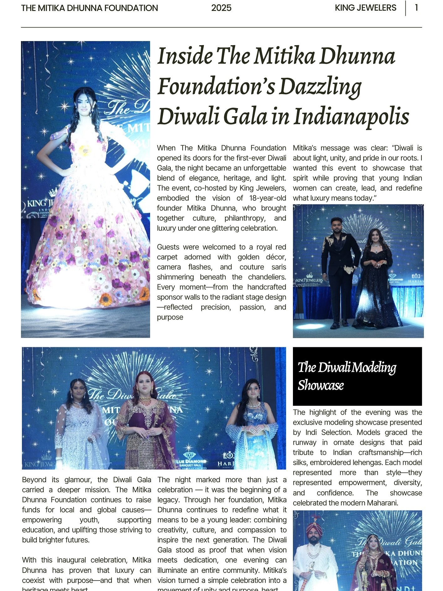 Inside The Mitika Dhunna Foundation&rsquo;s Dazzling Diwali Gala ✨
A night where luxury met purpose &mdash; the inaugural Diwali Gala brought together elegance, culture, and community under one radiant celebration of light.

Hosted by The Mitika Dhun