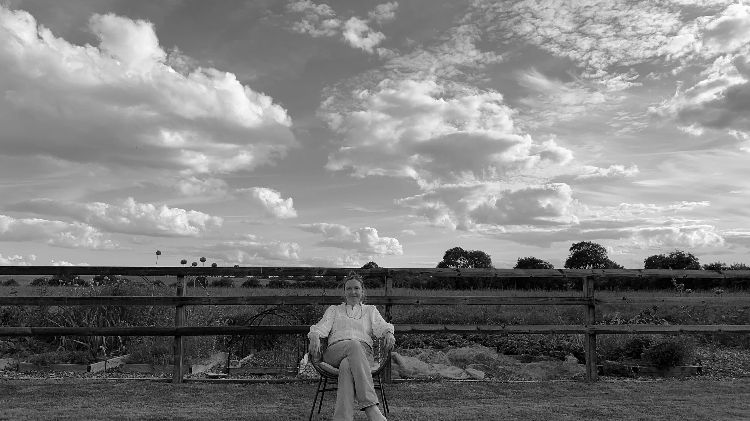 Tara Coyle on a farm in Ireland