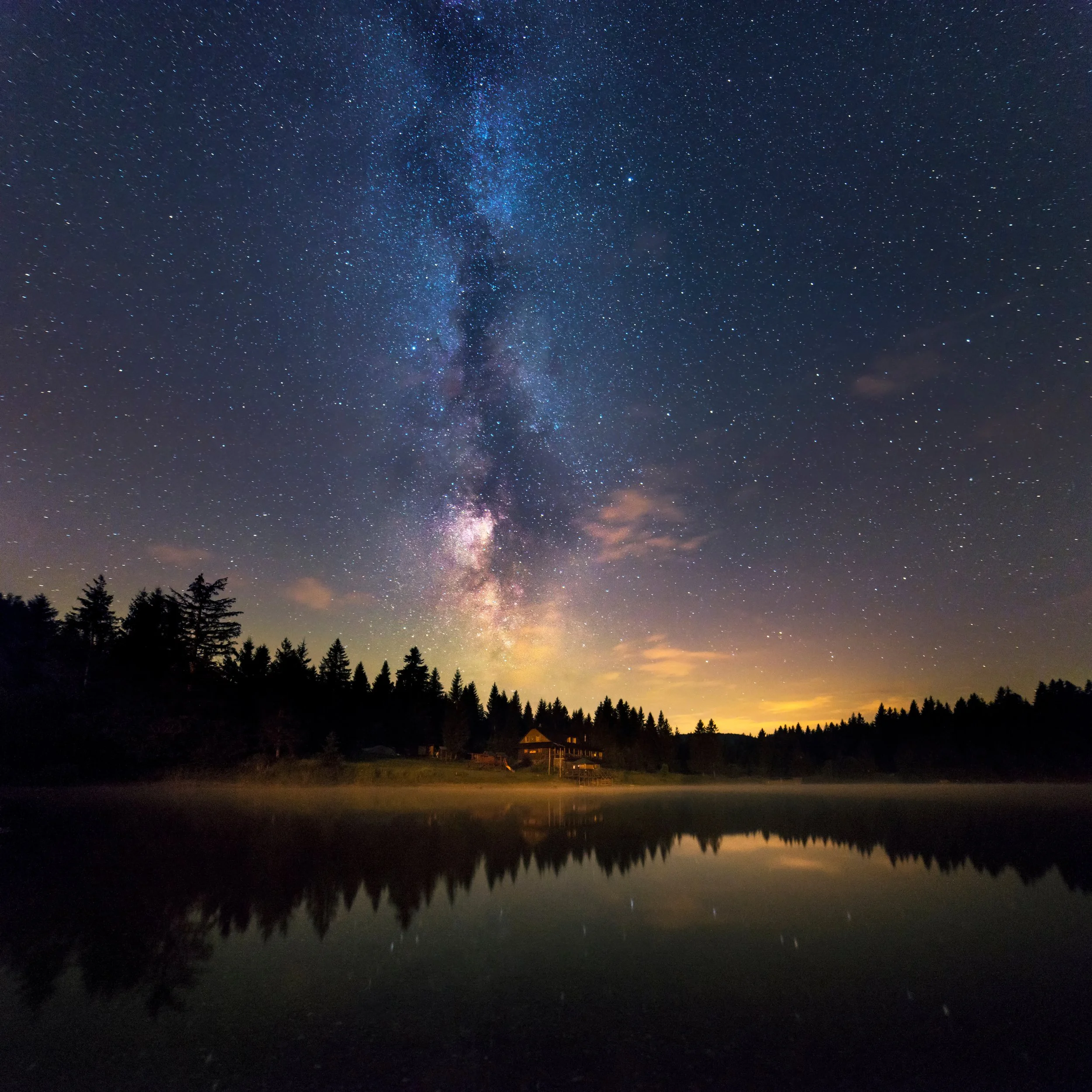 Milky Way galaxy above Lake Chelan