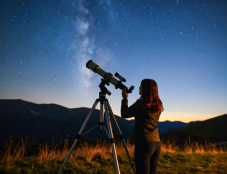 viewing Manson night skies with a telescope