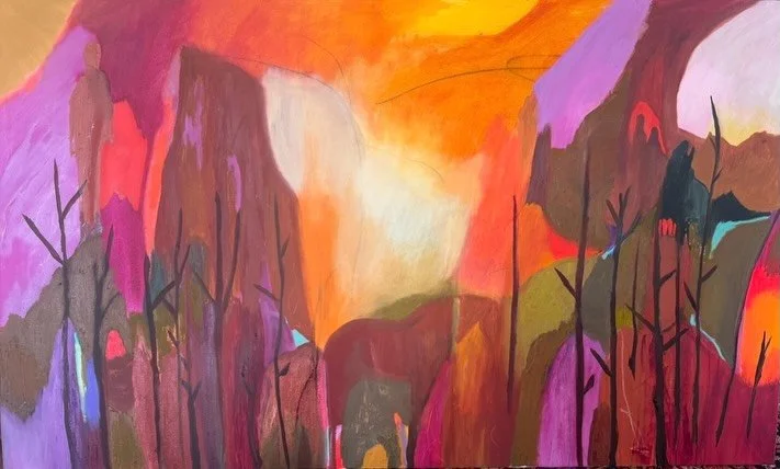 Celebrating the Year of the Horse! I&rsquo;m thrilled to have these horses join the herd at Mirrorball Ball Gallery! The opening is tonight. Go see all of the pretty horses gathered there! The Horse. Oil on linen. 36&rdquo; x 60&rdquo;.
Traveling Sol