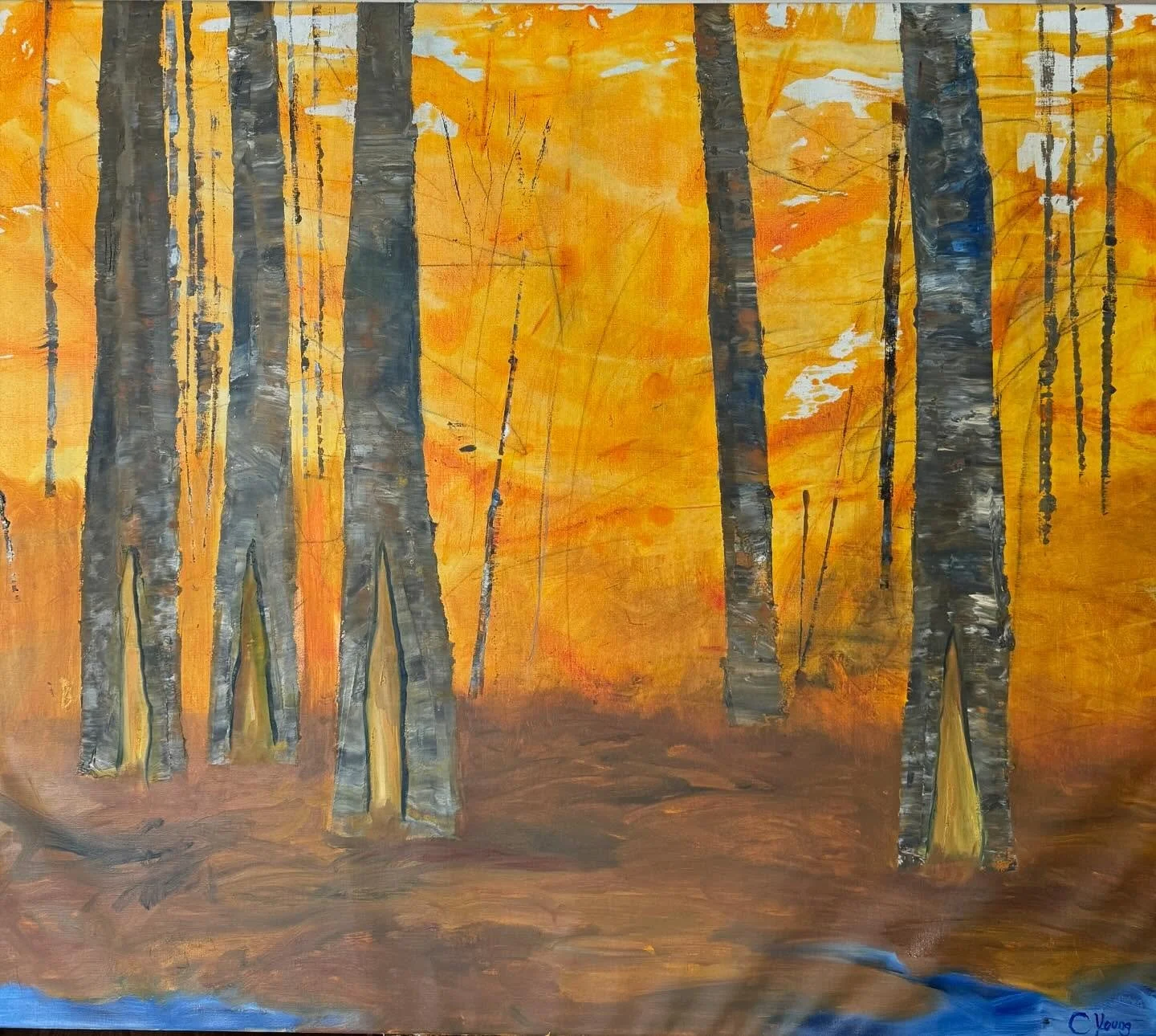 Bleeding Pines. 40&rdquo;x41&rdquo;. Oil on canvas. Message me for price.
Thanksgiving is the time of year I miss Southern Pines the most. I rooted there. Some of the best years of my life and I met some of my best friends there. Thanksgiving - openi