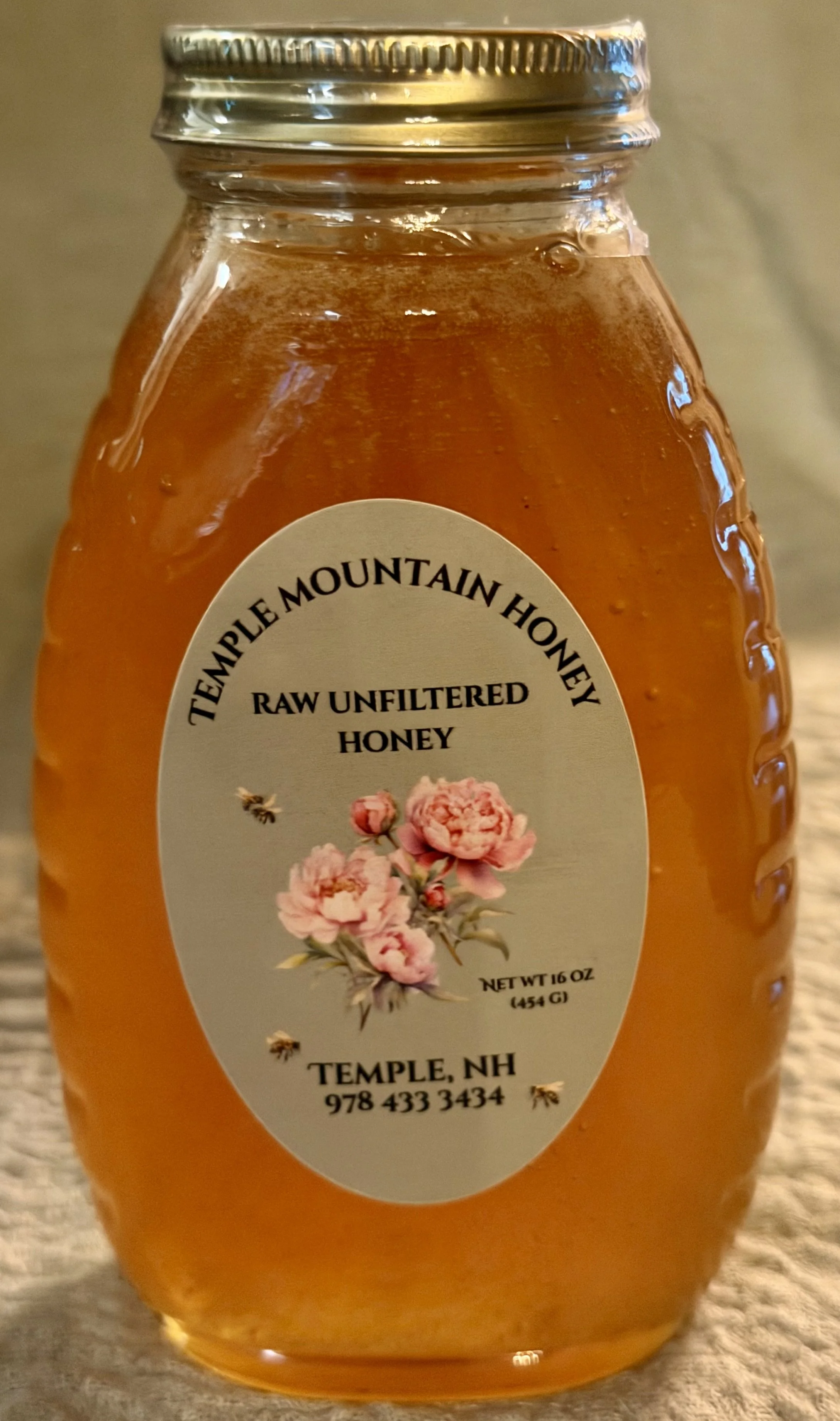 1   lb Local Raw Unfiltered Wildflower Honey