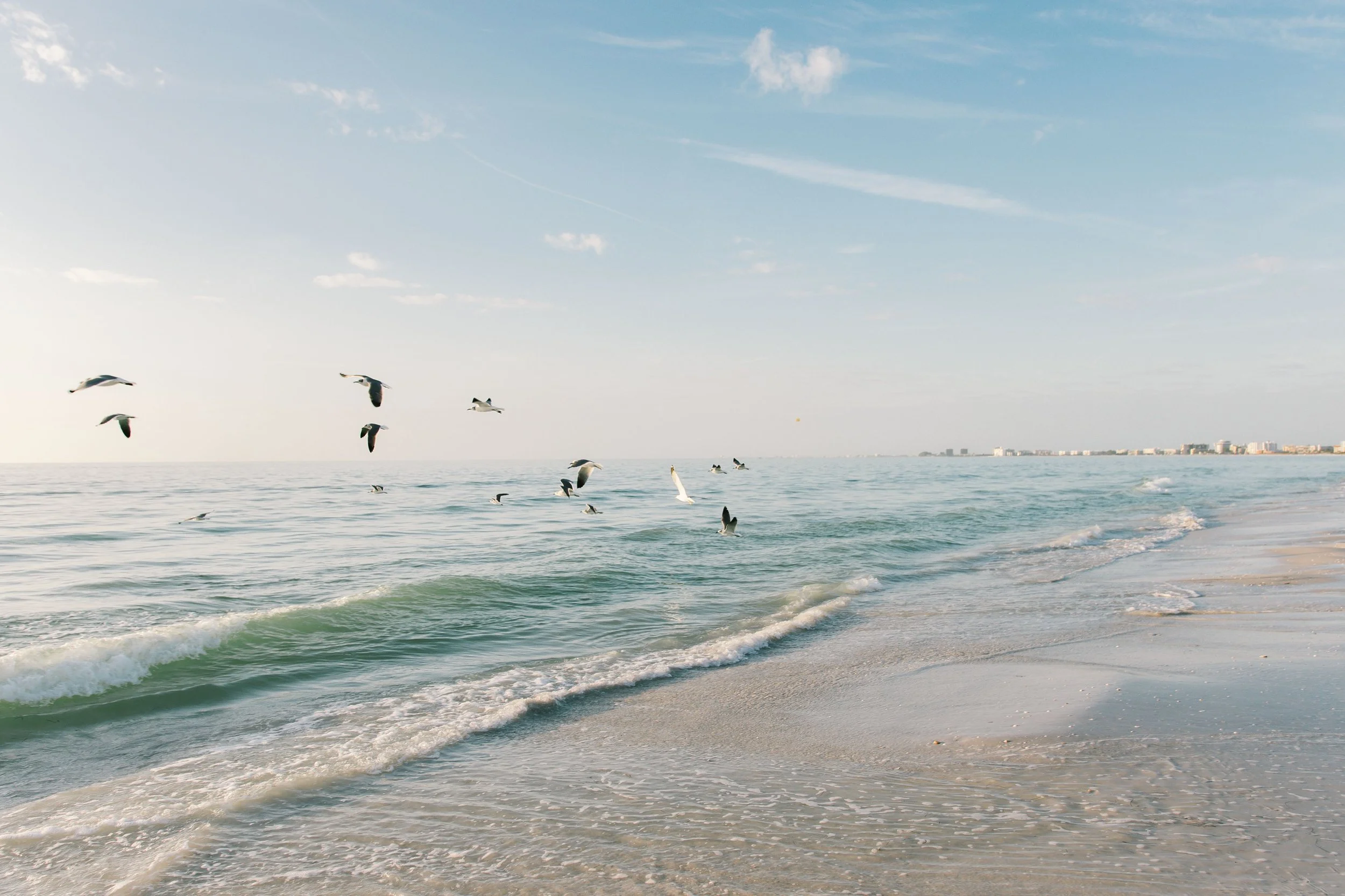 Shoreline and Gulf waters at St. Pete Beach, Florida