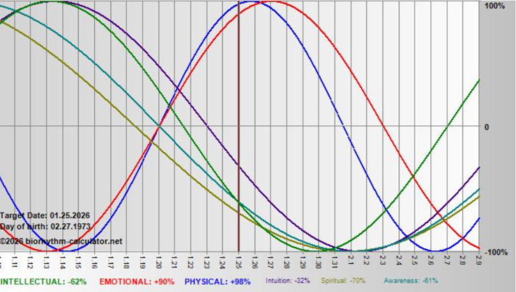 Biorhythms graph