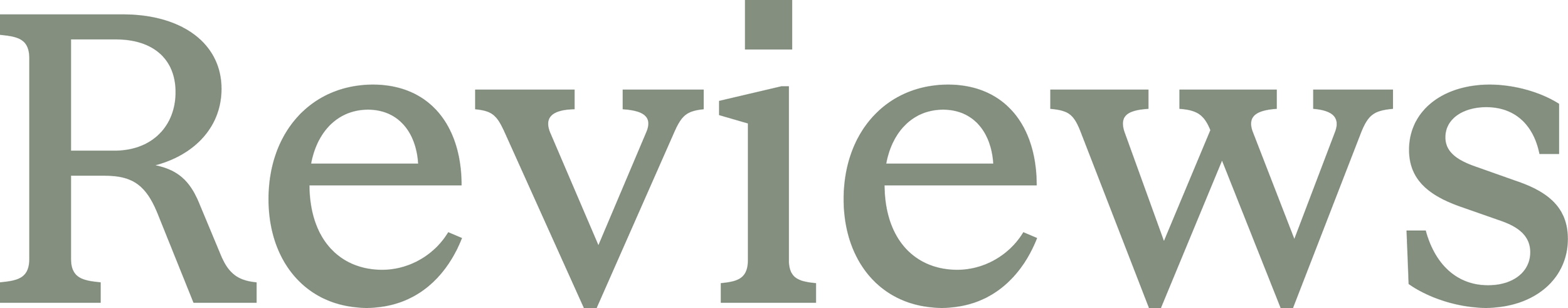A large, dark green word 'Reviews' on a black background.