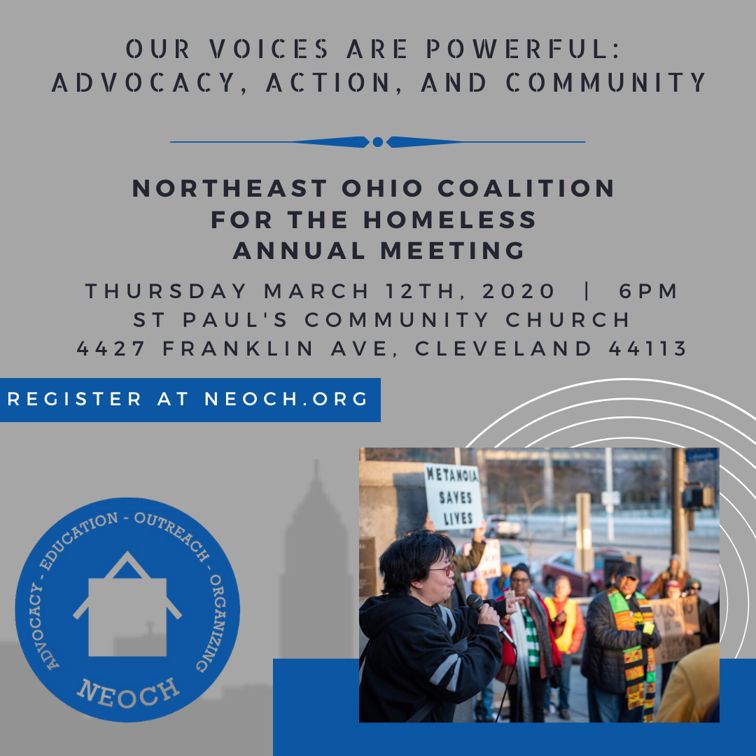 NEOCH's Annual Meeting on Thursday, March 12th is being rescheduled!