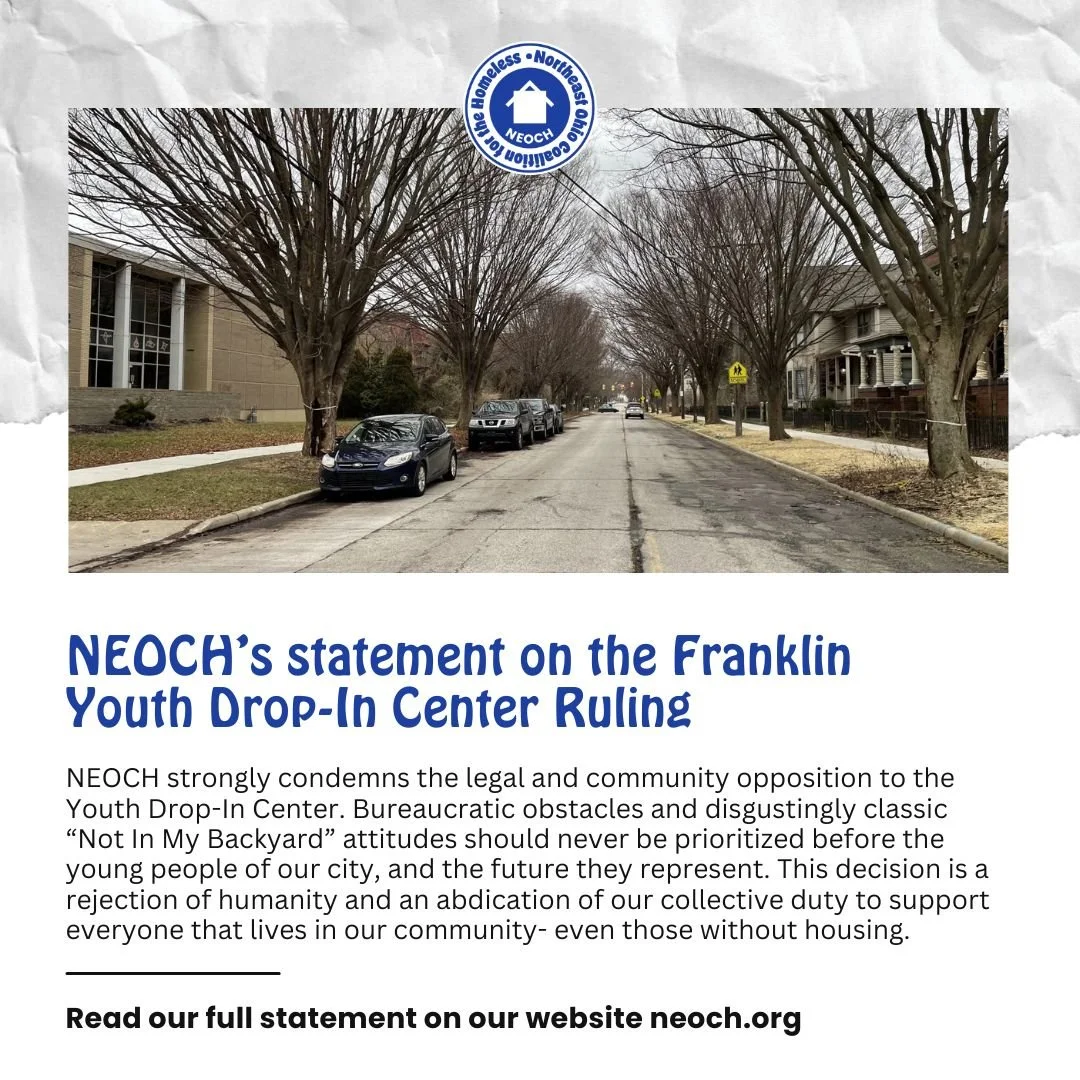 Statement from the Northeast Ohio Coalition for the Homeless on the Franklin Youth Drop-In Center Ruling 