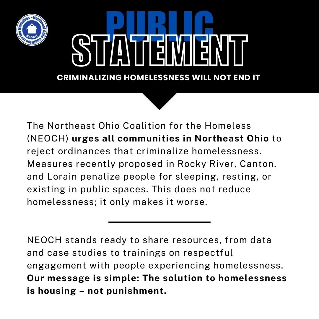 Public Statement: Criminalizing Homelessness Will Not End It&nbsp;