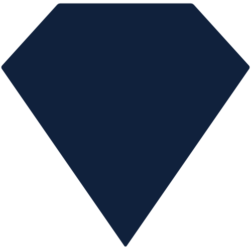 Icono de un diamante oscuro con borde negro.