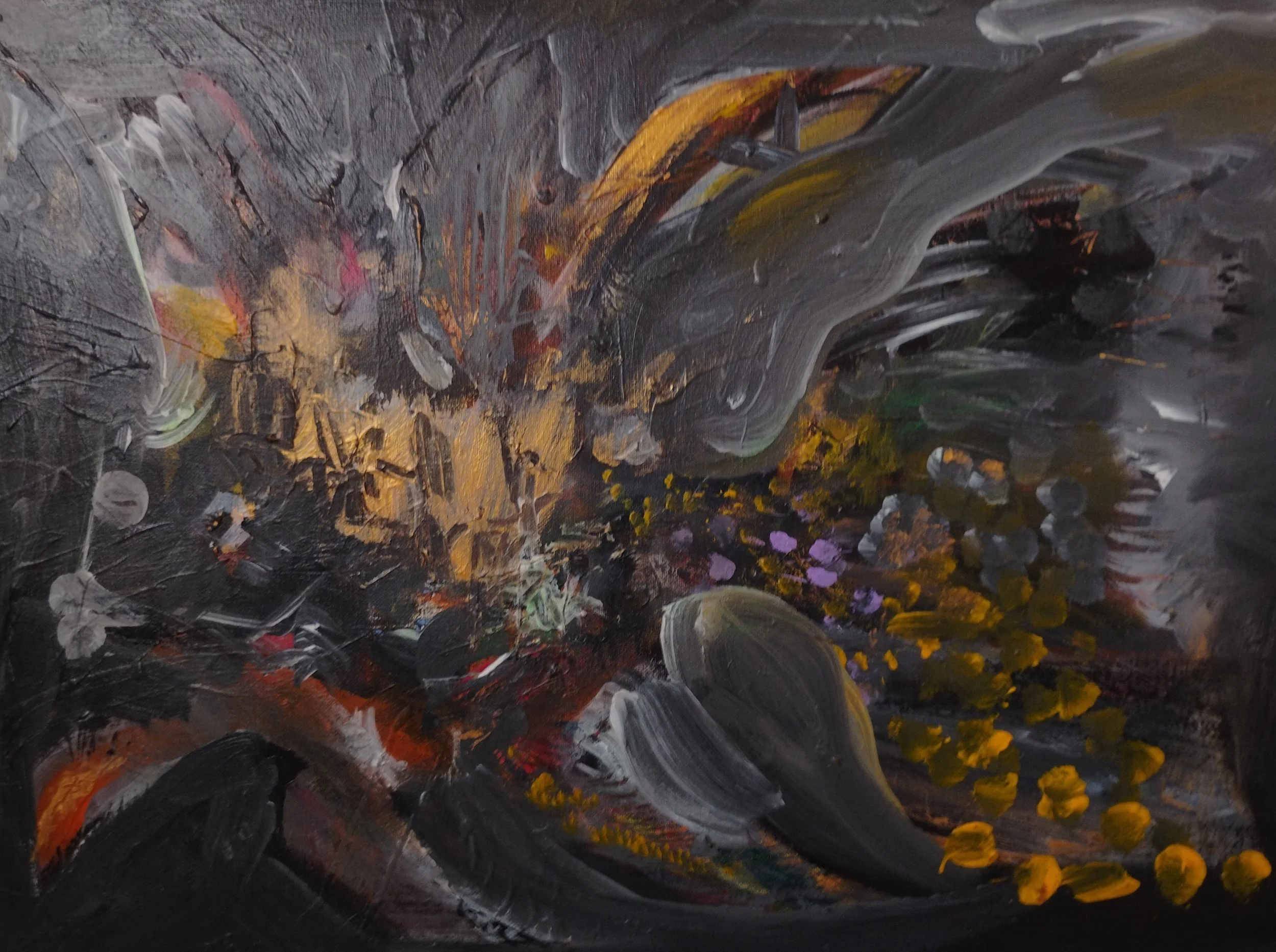 Pez león, 2025, Acrylic on canvas, 18 x 24 in